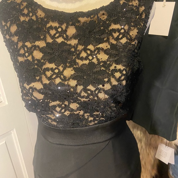 Connected Apparel Black and Cream Lace Dress Y2K - Picture 7 of 9